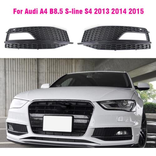 For Audi A4 B8.5 S-line S4 2013 2014 2015 Bumper Fog Light Lamp Cover Grille Grill