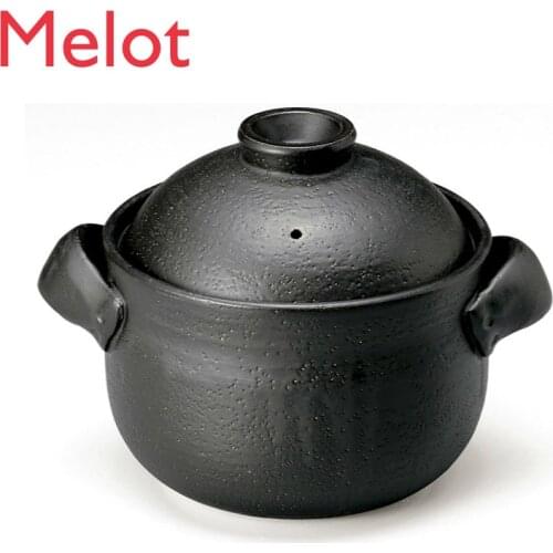 Imported Wanggu Stew 2-in-1 Clay Double Cover Claypot Rice Rice Soup Pot Japanese Stew Pot Casserole