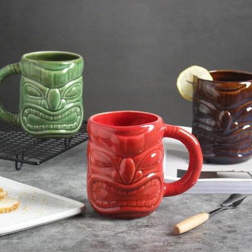 Ceramic Cup Personalized Water Cup Bar Grimace Hawaii Tiki Cup Home Couple Cup Coffee Milk Cup