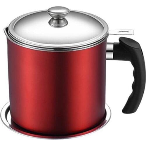 Stainless Steel Bacon Grease Container With Strainer, Oil Pot Cooking Oil Filter Cooking Oil Container For Kitchen
