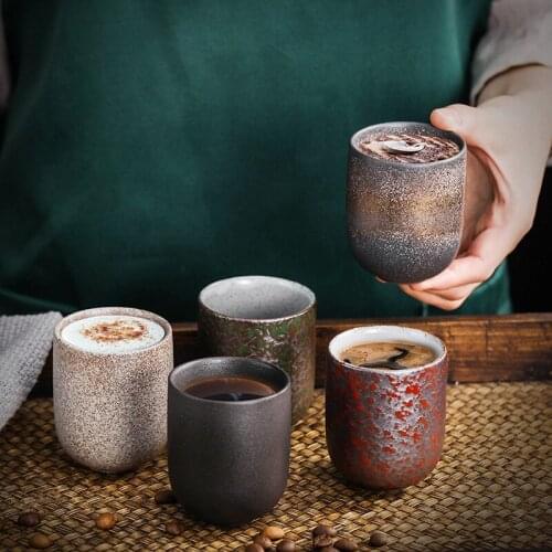Creative Ceramic Latte Kungfu Tea Cup Coffee Cups And Mugs Beer Tea Travel Ceramics Mug Whiskey Drinkware Coffe Cup Glaze Gift