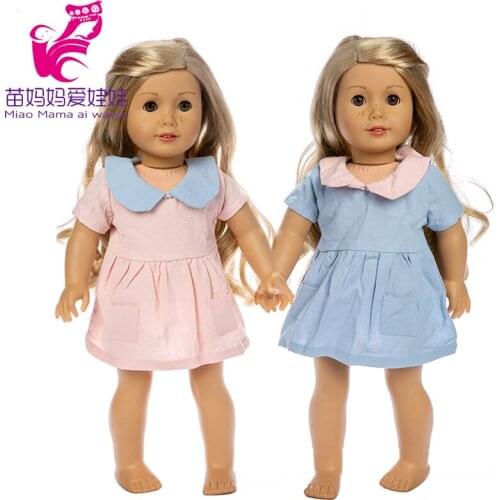 Doll jeans dress clothes fit for 40cm baby doll clothes 18 inch american dolls dress