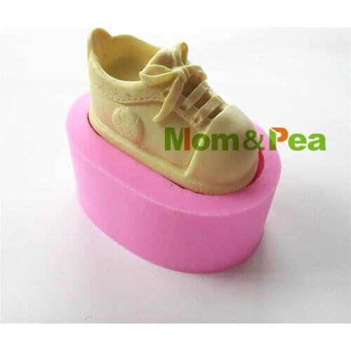 Mom&Pea 0413 Free Shipping Shoe Shaped Silicone Soap Mold Cake Decoration Fondant Cake 3D Mold Food Grade Silicone Mould