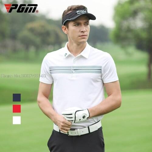 Pgm MenS Short Sleeve T-Shirt Dry Fit Summer Tops Clothing Male Golf Tennis Baseball Sportswear Golf Apparel Breathable Shirts