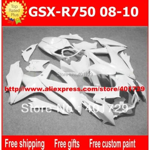 Fairings set for Suzuki GSXR 600 750 08 09 10 GSXR600 GSXR750 2008 2009 2010 all glossy white bodwork fairing +7gifts AW57