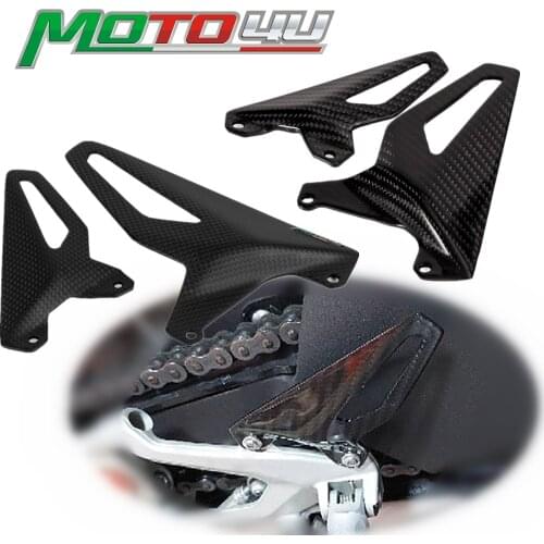 For Ducati Panigale V4 Carbon Fiber Heel Guard Rearset Plate Foot Peg Protector Motorcycle accessories Modified decorative piece