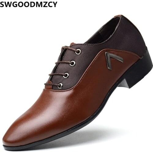 Formal shoes men classic italian brand oxford shoes for men brown dress Coiffeur luxury designer shoes men office big size 48 we