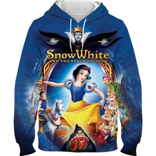 New Disney Anime Snow White and the Seven Dwarfs 3D Printed Cool Hoodies Men Women Children Fashion Sweatshirts Streetwear Tops