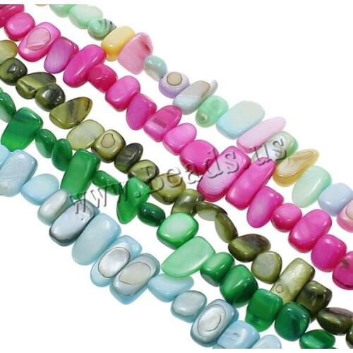 New Arrival 10-20mm Multicolor Freshwater Shell Beads Approx 90PCs/Strand Irregular Shape Beads DIY Jewelry Findings