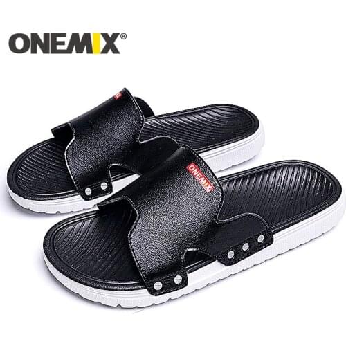ONEMIX Men Women Flip Flop Casual Slippers Flats Fashion Personality Outdoor Non-slip Summer Sandals Beach Wading Shoes