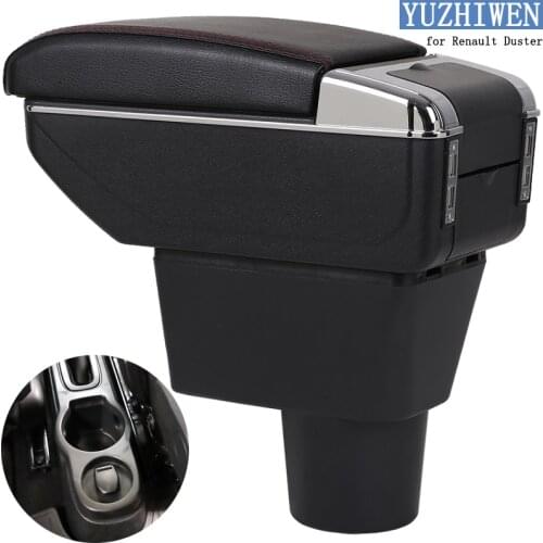 For Renault Duster Armrest Box Duster 1 Universal Car Central Armrest Storage Box cup holder ashtray modification accessories