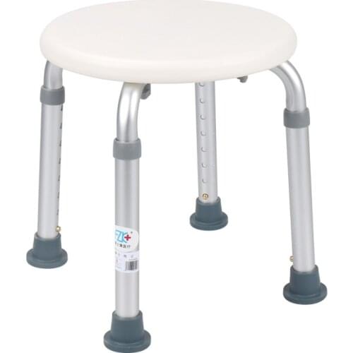 Elderly Bath Shower Chair Adjustable Height Bench Bathtub Stool Seat White Chair Seat Non Slip Disabled Toilet Home Old