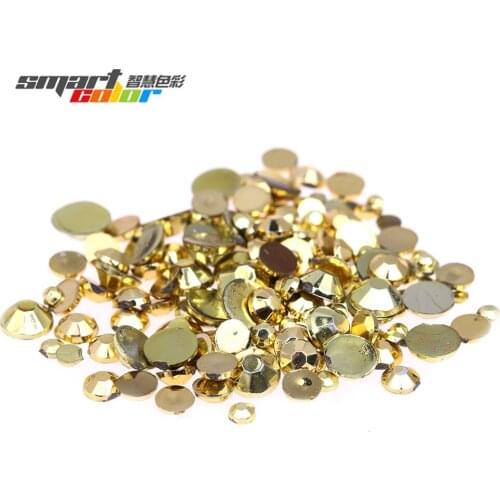 Jelly Gold Color Multi-size Optional Acrylic Rhinestones Shoes Clothing Decorations Sparkling Nail Art Decorations