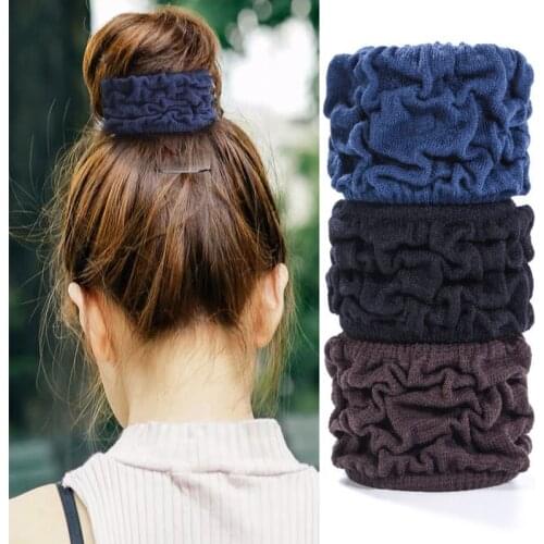 3Pcs/Lot Women Velvet Scrunchie Elastic Hair Bands Girls Ponytail Holder Hair Rope Rubber Band Headband Hair Accessories