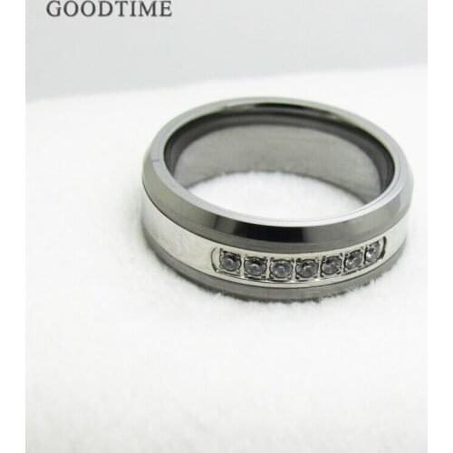 Luxury Tungsten Carbide Rings For Men Engagement Wedding Band For Male 8mm Tungsten Ring Jewelry Gift
