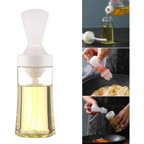 Barbecue Silicone Oil Brush Bottle Press-type with Oil Bottle for Kitchen Baking Cooking BBQ Tool GQ