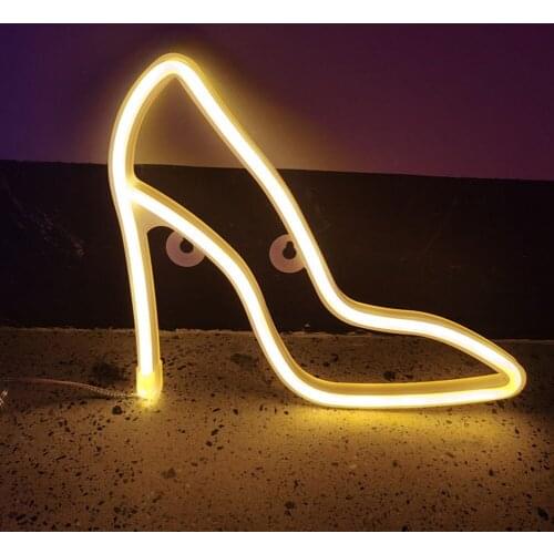 High Heel LED Neon Light Colorful Hanging Sign Night Lamps Festival Decoration Touch Wall Lamp Home Decorations