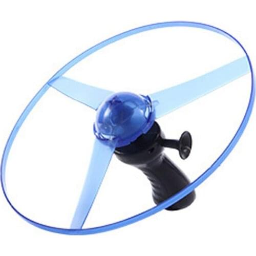 LED Light up Spinning Flying Disc Saucer Pull String Kids Toy Party Supplies