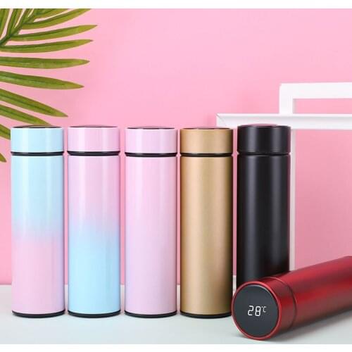 500ml Smart Stainless Steel Thermos Smart Temperature Display Vacuum Water Bottle Thermos Coffee Cup Christmas Gifts
