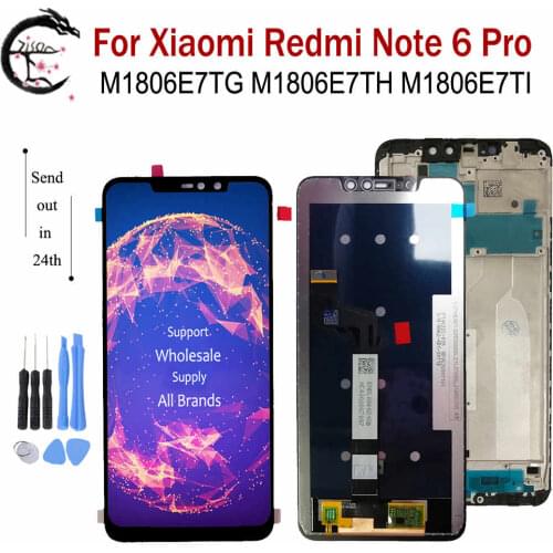 6.26" LCD With Frame For Xiaomi Redmi Note 6 Pro LCD Display Screen Touch Sensor Digitizer Assembly for redmi note 6Pro Display