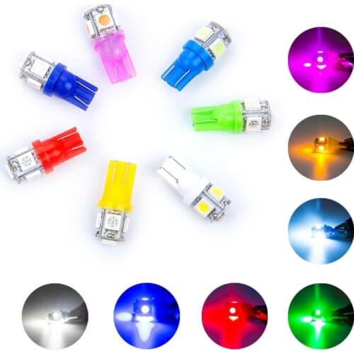 10pcs w5w led T10 led bulbs 5 SMD 5050 LED 194 168 Car Side Wedge Tail Light Lamp Bulb for car Parking led License Plate Lights