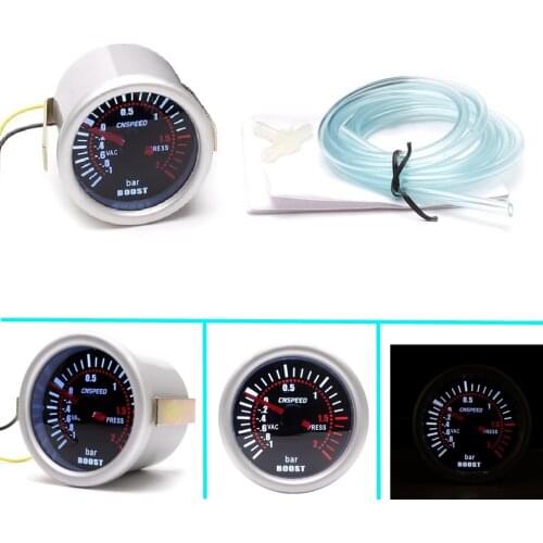 100% Brand Digital Universal 52mm Car Turbo Boost Vacuum -1~2 BAR Gauge Press Pressure Gauge Pointer Meter Smoke Len LED