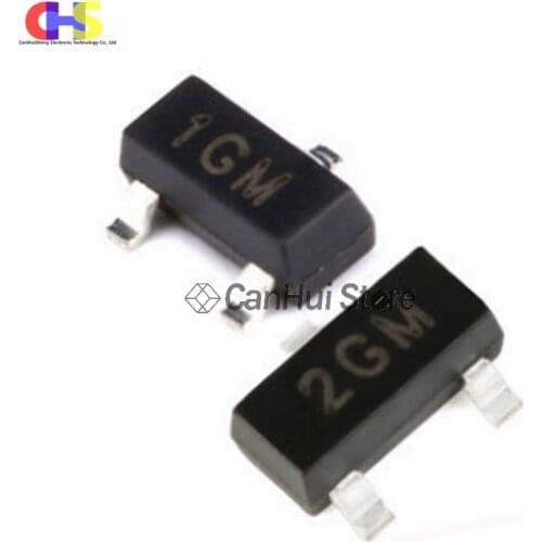 100PCS MMBTA06 1GM MMBTA56 2GM 80V A06 A56 500mA/0.5A SOT23-3 3PIN SMD Transistor New Original