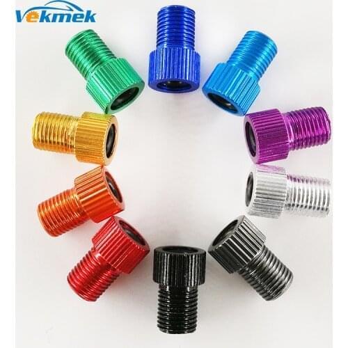 2pcs Alloy Presta Tire Valve Adapter Caps Road Bike MTB Adaptor French Air Valve Convert to US Valve Tube Pump Tool Accessories