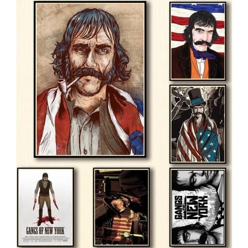 20 Designs Martin Scorsese Movie Gangs of New York Whitepaper Poster Artwork Fancy Wall Sticker for Coffee House Bar A3