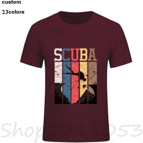 2020 Brand Men T Shirts Scuba Dive Is For Life Short Sleeve Cotton O Neck T-shirts Boy Clothing Boyfriend Gift male game tshirts