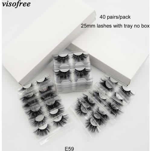 40 pairs/lot visofree 25mm soft lashes 3d mink eyelashes 100% cruelty-free handmade maganatic lashes fluffy mink eyelashes E70