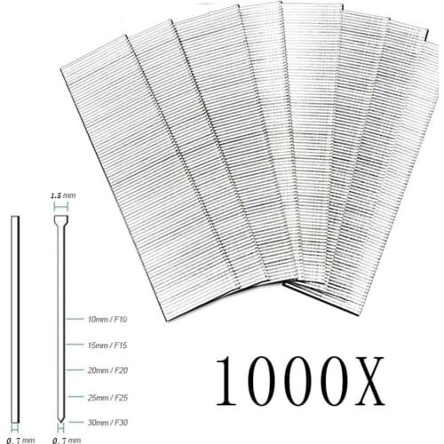 5000Pcs F10/F15/F20/F25/F30 Straight Brad Gun Nails for Staple Electric Nail Gun Stapler Woodworking Furniture Nail Accessories