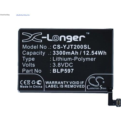 Cameron Sino 3300mAh Battery BLP597 for Oneplus 2, 2 Global Dual SIM, 2 Global Dual SIM TD-LTE, A2001, A2003, A2005, Two