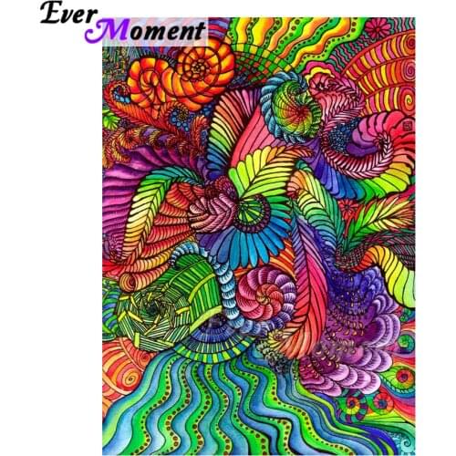 Ever Moment Diamond Painting Colorful Abstract Streak Full Square Drill Wall Decoration Cross Stitch Diamond Embroidery ASF1710
