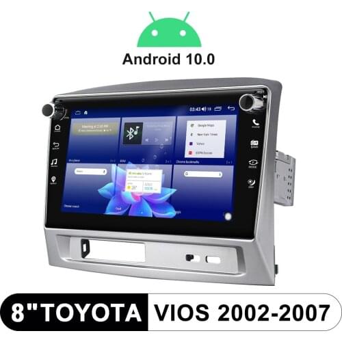 Radio 1 din Android 10 Car Stereo 8” Car Multimedia Player Autoradio For Toyota Vios 2002-2007 With Android Auto Apple CarPlay