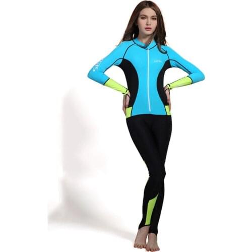 Full Body One Piece Swimsuit Rashguard for Women Long-sleeve Surfing Suit Lady Sun Protection UPF 50+ Swimwear Rash Guard