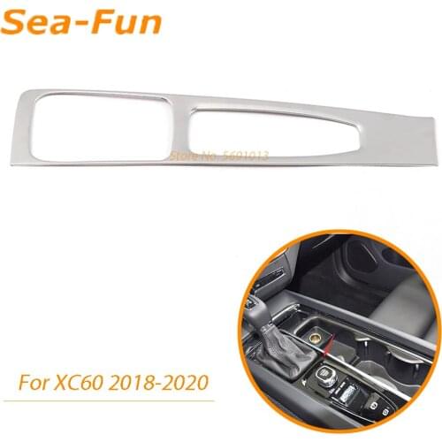 For Volvo XC60 2018 2019 2020 Car Gear Shift Panel Decorative Frame Cover Sticker Auto Interior Accessories
