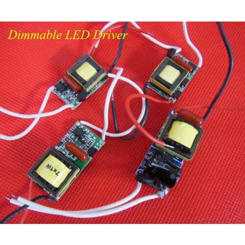 AC110V/220V 3W,4W,5W 7W 10W 15W Dimmable LED Driver Power Supply for LED Light