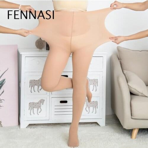 FENNASI 680D Plus Size Soild Color Pantyhose For Women High Elasticity Nylon Pantyhose Warm Sexy Fashionable Black Tights
