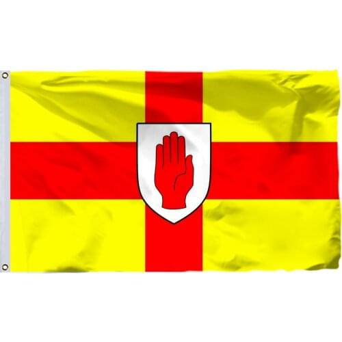 Ireland Ulster State Flag 90x150cm 3x5ft 120g 100D Polyester Double Stitched High Quality Banner Ensign Free Shipping