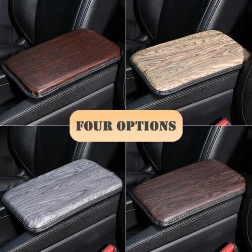 Car central armrest box cushion wood grain type increased cushion interior modification armrest cushion decoration accessories