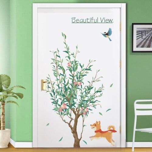 Small Fresh Wall Sticker Tree Home Decor Living Room Kids Room Decoration Aesthetic Self-adhesive Poster 3d Art Mural