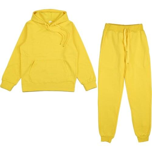 2021 Autumn Winter Fleece Hoodies+Pants Two Piece Set Men Womens Tracksuits Jogger Pants thick warm clothes Men