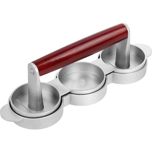 Hamburger Press Non Stick Aluminum Alloy Triple Burger Press Mini Hamburger Patty Maker Meat Beef Grill Burger Mold Kitchen Tool