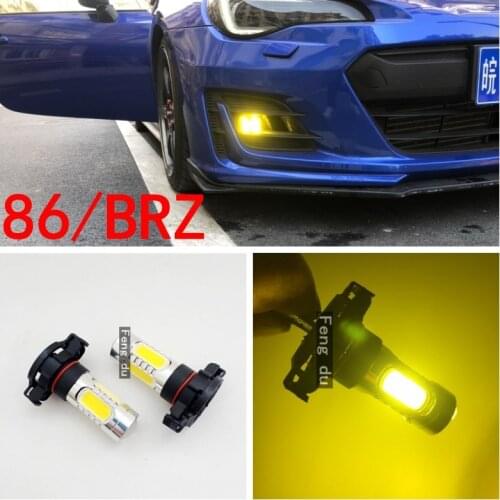 2PCS For Toyota GT86 FT86 BRZ STI Car Front Bumper Fog LightLED High Bright Daytime Running Light PSX24W Bulb decoration Light