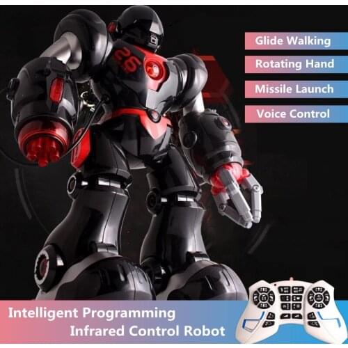 Educational Missile Launch Infrared Control Robot Intelligent Programming Rotating Hand Glide Walking RC Robot Children Toy Gift