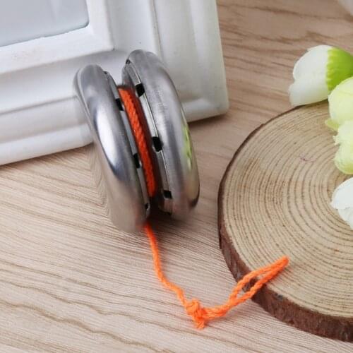 Silver Round Magic Stainless Steel Professional Yo-Yo Ball Toys With String Gift