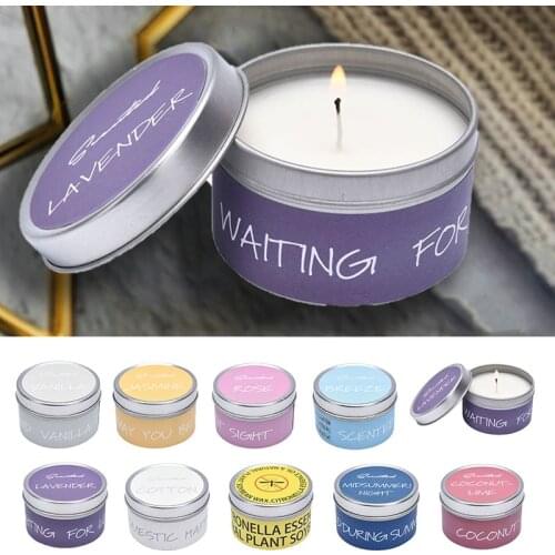 2021 NEW Handmade Candle Travel Scented Candle Natural Soy Wax Home Deco 9styles Plant Essential Oil Small Jar Scented Candle