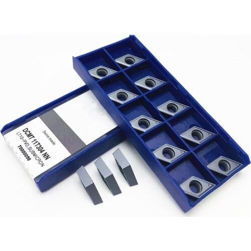 10PCS milling insert DCMT11T304 NN LT10 internal carbide metal turning tool CNC lathe parts tool DCMT 11T304 turning insert