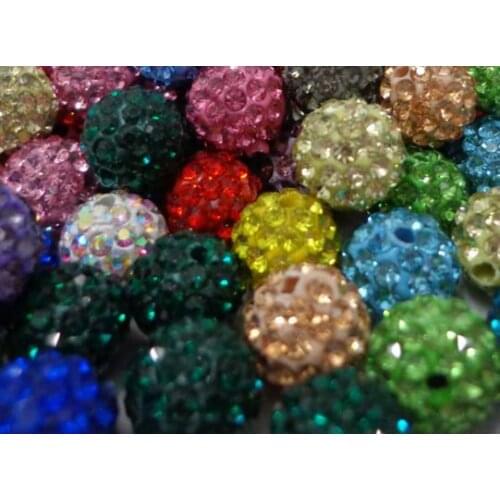 12mm 100pcs/lot hryh3 mixed crystal crystal Beads bracelet new arrival necklace making findings disco ball crystal